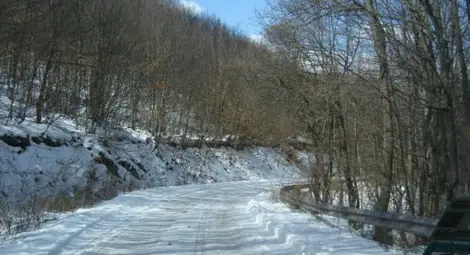 Първият сняг падна в Трън