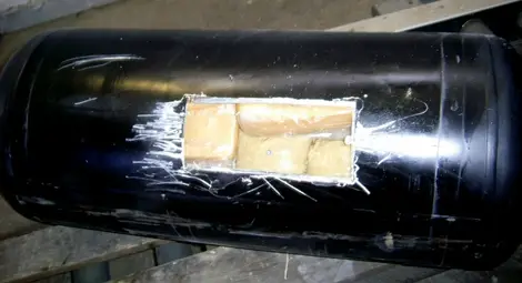 33 кила хероин за Германия натъпкан в газова бутилка