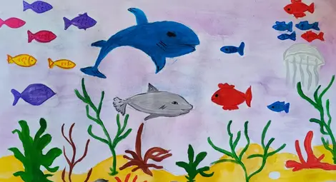 Деца от Ценовско рисуваха водата Деца от Ценовско рисуваха водата