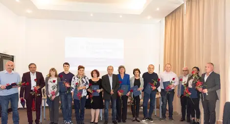 Отличените лекари.							Снимка: РК на БЛС