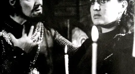 Мария Венциславова и Анастас Анастасов в постановката на &bdquo;Мария Десислава&ldquo; преди 39 години.                  Снимка: Опера-Русе