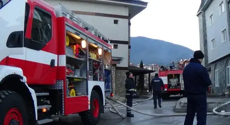 Пожар горя в хотела на Вапцарови в Банско