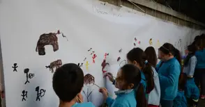 Мамути, фараони и кубичен човек заселиха училищен двор