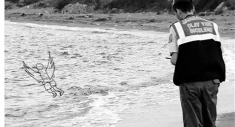 Посланията към света след смъртта на Айлян: "Човечество, изхвърлено на брега" /галерия/