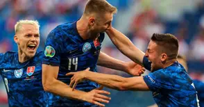 Словакия шокира Полша в група Е на Евро 2020
