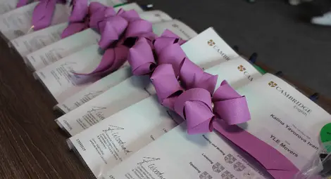 Езиков център "Енигма" връчи дипломите на Кеймбридж в хотел "Теодора Палас" в Русе&nbsp;