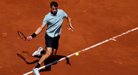 Григор Димитров отстъпи пред Милош Раонич в равностоен мач Григор Димитров отстъпи пред Милош Раонич в равностоен мач