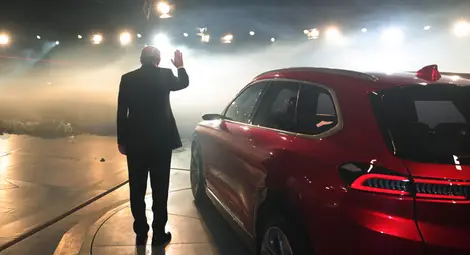 &bdquo;Когато видим този автомобил по пътищата по света, ще постигнем целта си&rdquo;, каза Ердоган (снимка: @RTErdogan / Twitter)