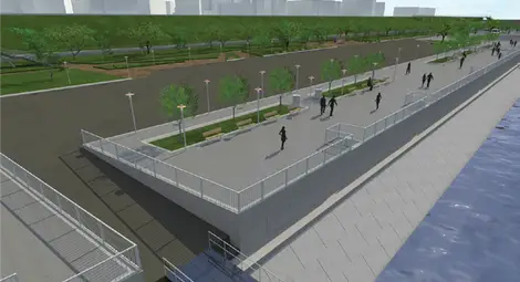 Новата кейова стена под &bdquo;Рига&ldquo; ще влиза до 30 метра в Дунав