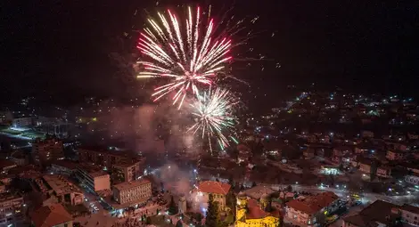 Впечатляваща заря увенча  тържествата в град Бяла