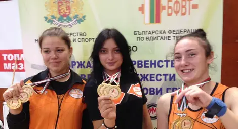 Русенски щангисти с 42 медала  от държавния личен шампионат