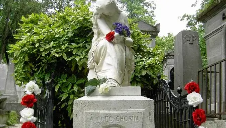 Гробът на Шопен в Пер Лашез. Гробът на Шопен в Пер Лашез.