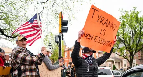 Протестиращи в САЩ искат отваряне на икономиката Протестиращи в САЩ искат отваряне на икономиката