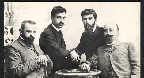 2 Кръгът &bdquo;Мисъл&ldquo; - Пенчо Славейков, Пейо Яворов, Петко Тодоров, Кръстьо Кръстев.