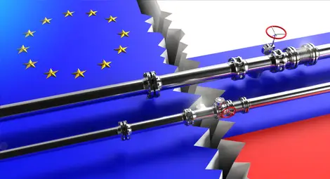 Износът на руски газ за Европа достигна постсъветско дъно