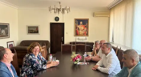 Кметът на Русе Пенчо Милков се срещна с популярния холивудски актьор Димитър Маринов