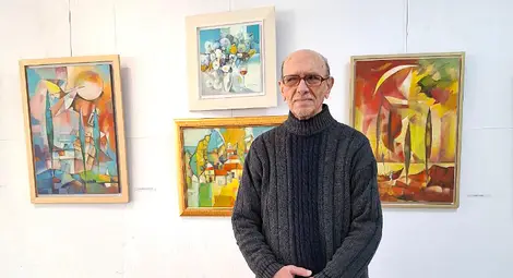 Кметът Пенчо Милков отличи художника Маньо Манев с почетен плакет за 80-годишнината му