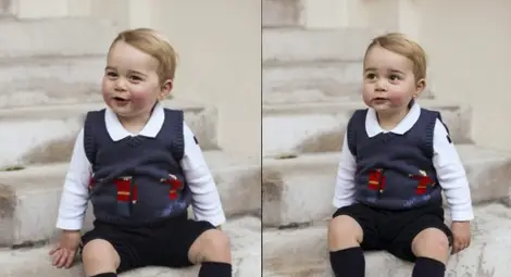 Коледни снимки на британския принц Джордж