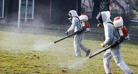 Пръскат срещу кърлежи и бълхи паркове и градини