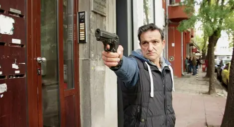 Васил Василев-Зуека в сцена от българския филм &bdquo;Посоки&ldquo; на режисьора Стефан Командарев. 	                       Снимка: Интернет