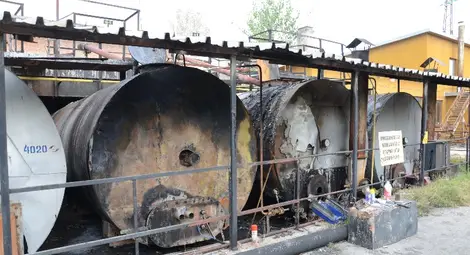 Един тон битум изгоря в пожар