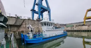 Най-новият кораб за драгиране на Дунавската агенция започва изпитания