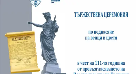 Почетен караул пред Паметника на свободата в Русе в чест на Независимостта