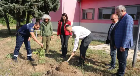 Засадиха дърво на приятелството между Русе и Гюргево  пред Първа пожарна служба