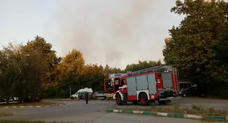 Искра от локомотив подпали 100 дка сухи треви и борова гора близо до дом &bdquo;Приста&ldquo;