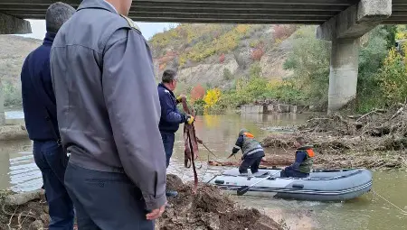 Започна премахването на дървета и клони от река Янтра при моста&nbsp;край село Долна Студена