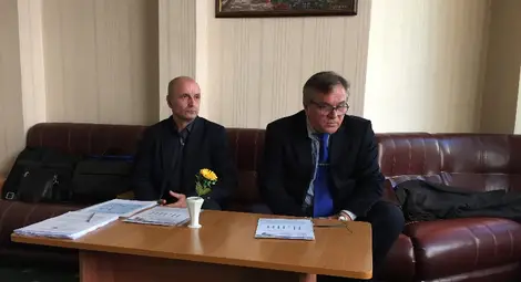 Младен Минков и Анатоли Казаков /отляво надясно/. Снимка: Авторът