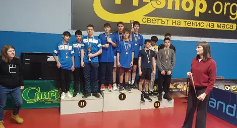 Младите математици с букет титли и медали от общинското първенство по тенис на маса