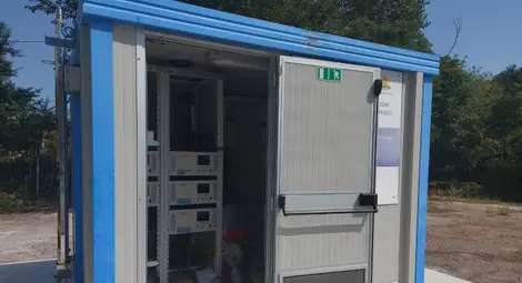 Една от автоматичните станции, измерващи качеството на атмосферния въздух в Русе