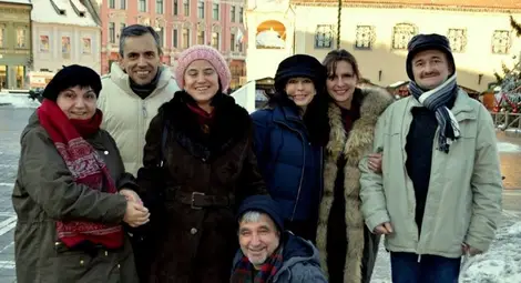 Русенската група с румънските си домакини в Брашов.