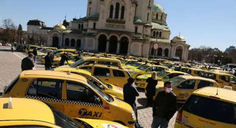 Общонационален протест на таксиметровите шофьори