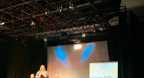 В камерната зала на Доходното учениците разказаха как е преминало практическото им обучение в Сарагоса. Снимка: Авторът