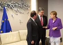 Започна срещата Оланд &ndash; Меркел &ndash; Порошенко