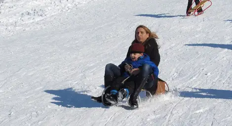 Русенци превърнаха района на Пантеона в снежна пързалка /галерия/