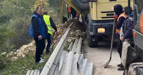 Укрепват с трошен камък и бетон свлачището по пътя Русе-Бяла