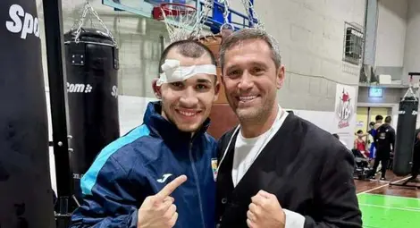 Радослав с шефа на федерацията Красимир Инински: &bdquo;Няма да се предаваме!&ldquo;. 			               Снимка: БТА