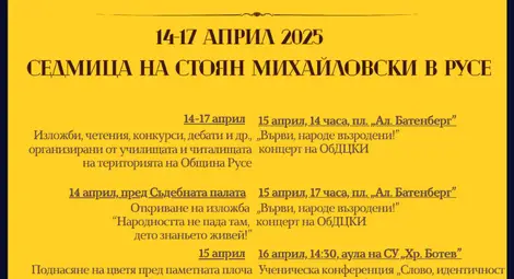 Концертът на Общинския детски център – акцент в Седмицата на Стоян Михайловски в Русе Концертът на Общинския детски център – акцент в Седмицата на Стоян Михайловски в Русе