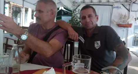 Борислав Богомилов /вляво/ и Калоян Георгиев след мач в Балчик. Снимка: Личен архив на Георгиев