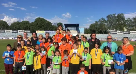 Най-голямата атракция бяха децата, които направиха демонстративни бягания. Снимка: Община Русе