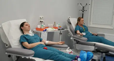 На Богоявление екипът на "Медика Русе" даде старт на новото отделение по Трансфузионна хематология с безвъзмездна акция по кръводаряване