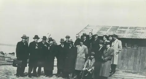 Снимка учредителите от Русе на първият Яхтклуб в Русе на 3 март 1931 г.