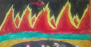 125 деца нарисуваха страшния образ на бедата