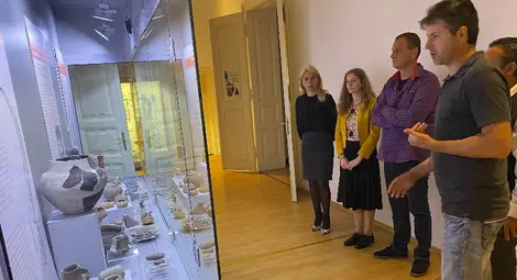 Новият директор на музея в Гюргево и екипа му на първо работно посещение в музея в Русе