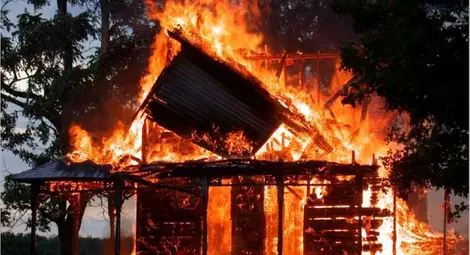 Пироман запали за удоволствие частна животновъдна ферма