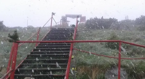 Аномалия: Сняг на парцали валя на Ястребец