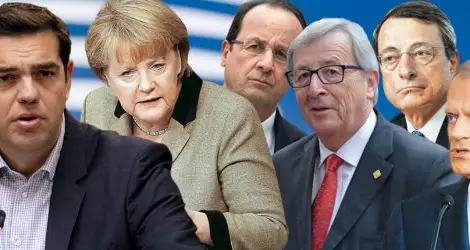 Извънредна среща на Меркел, Оланд, Ципрас и Юнкер